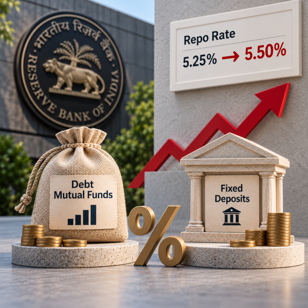 debt mutual funds vs fixed deposits effects after rbi repo rate 5.5